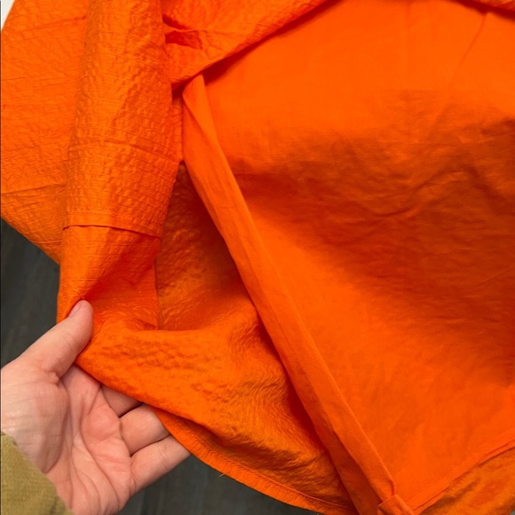 AYR THE EXTRA EXTRA DRESS COTTON PEPLIN ORANGE MAXI DRESS SIZE LARGE - Picture 7 of 13